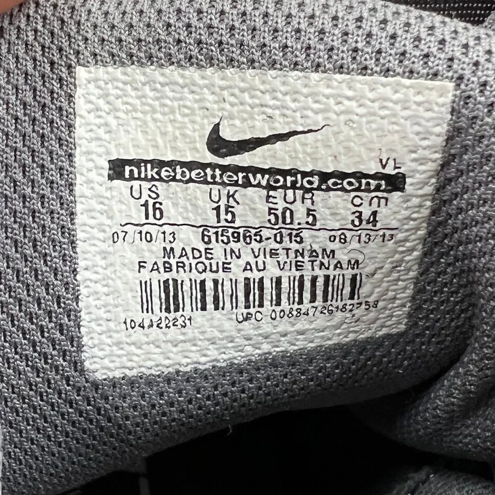 Nike Huarache Strike‎ Mid Baseball Cleats Men's Size 16 Grey Metal Performance